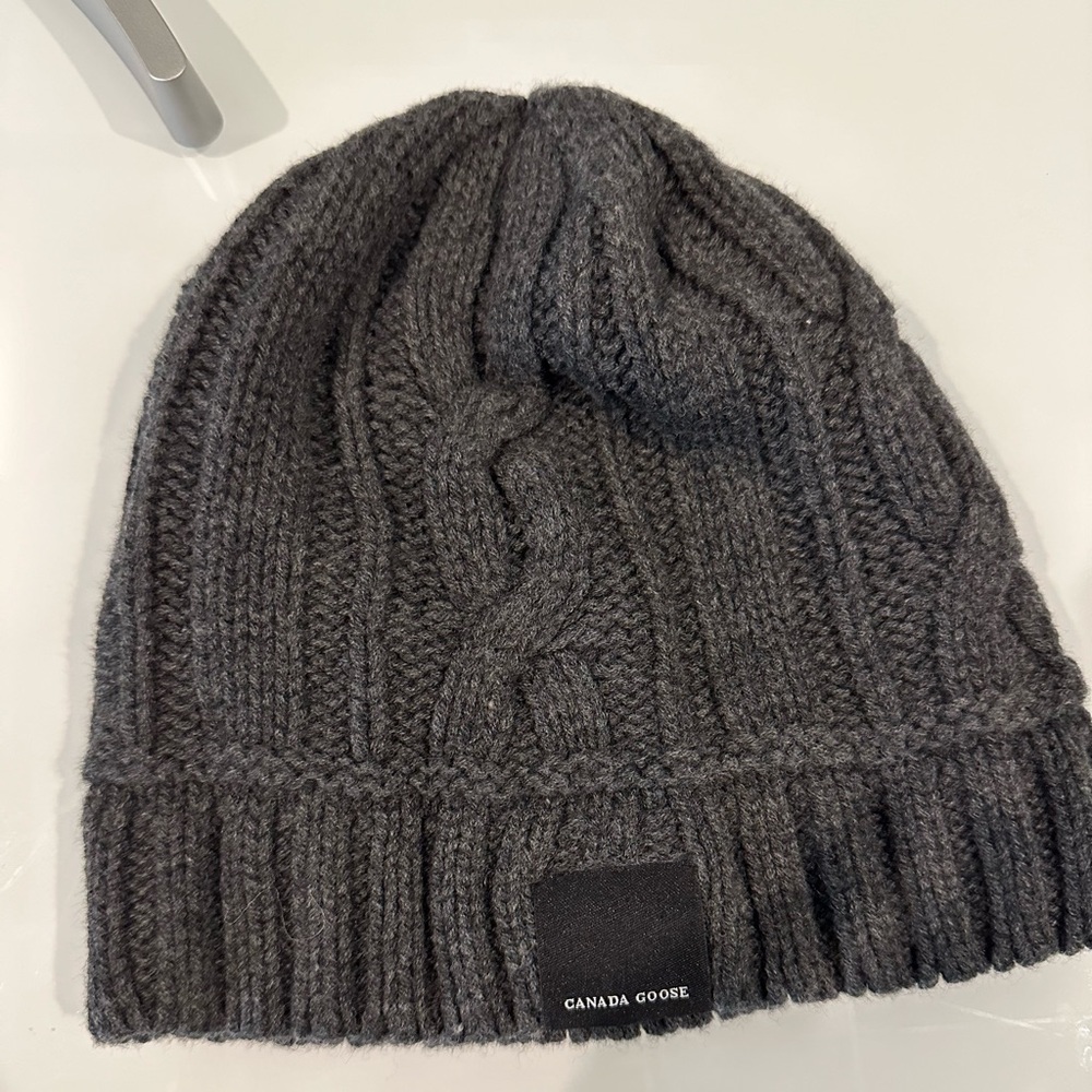Canada Goose Knit Beanie, charcoal grey